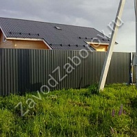 Забор из профнастила в городе Бронницы Московской области