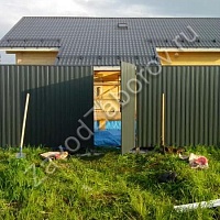Забор из профнастила в городе Бронницы Московской области