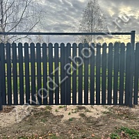 Комбинированный забор из профлиста и штакетника