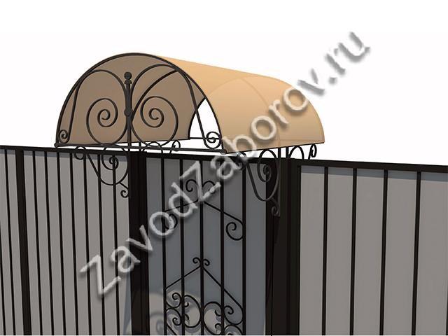 Кованный козырек над калиткой