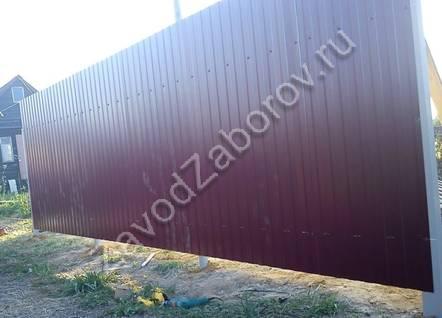Забор из профнастила своими руками